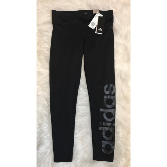 adidas Pants - Adidas | NWT Black Climalite Linear Logo Tight